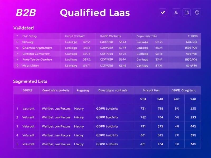 Base de 300 leads B2B qualifiés et conformes RGPD